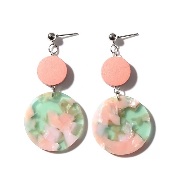 5 for $25 Acrylic Resin Double Circle Earrings - Picture 4 of 7